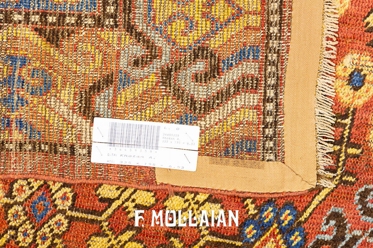 All-over Rust Color field Antique Khotan Rug n°:34459359